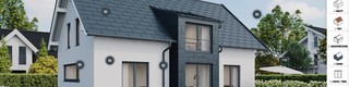 Beispiel einer Konfigurationsansicht des Einfamilienhaus mit Satteldach.