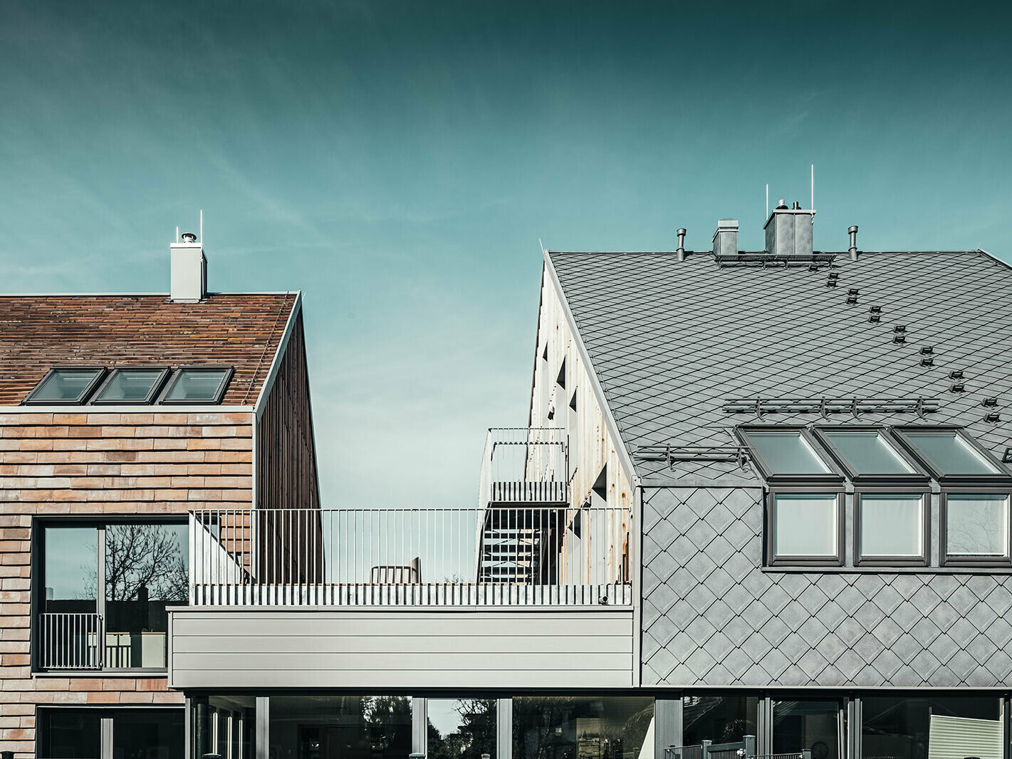 Ansicht des Töllke-Haus in Hamburg-Schnelsen mit Produkten von PREFA.