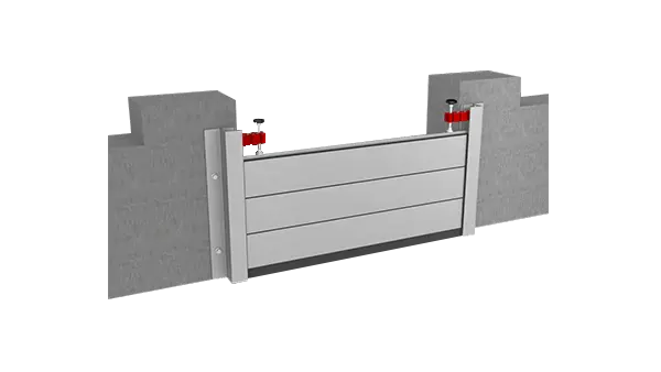 La protection mobile contre les crues PREFA en aluminium - rapide et simple, elle protège votre maison.