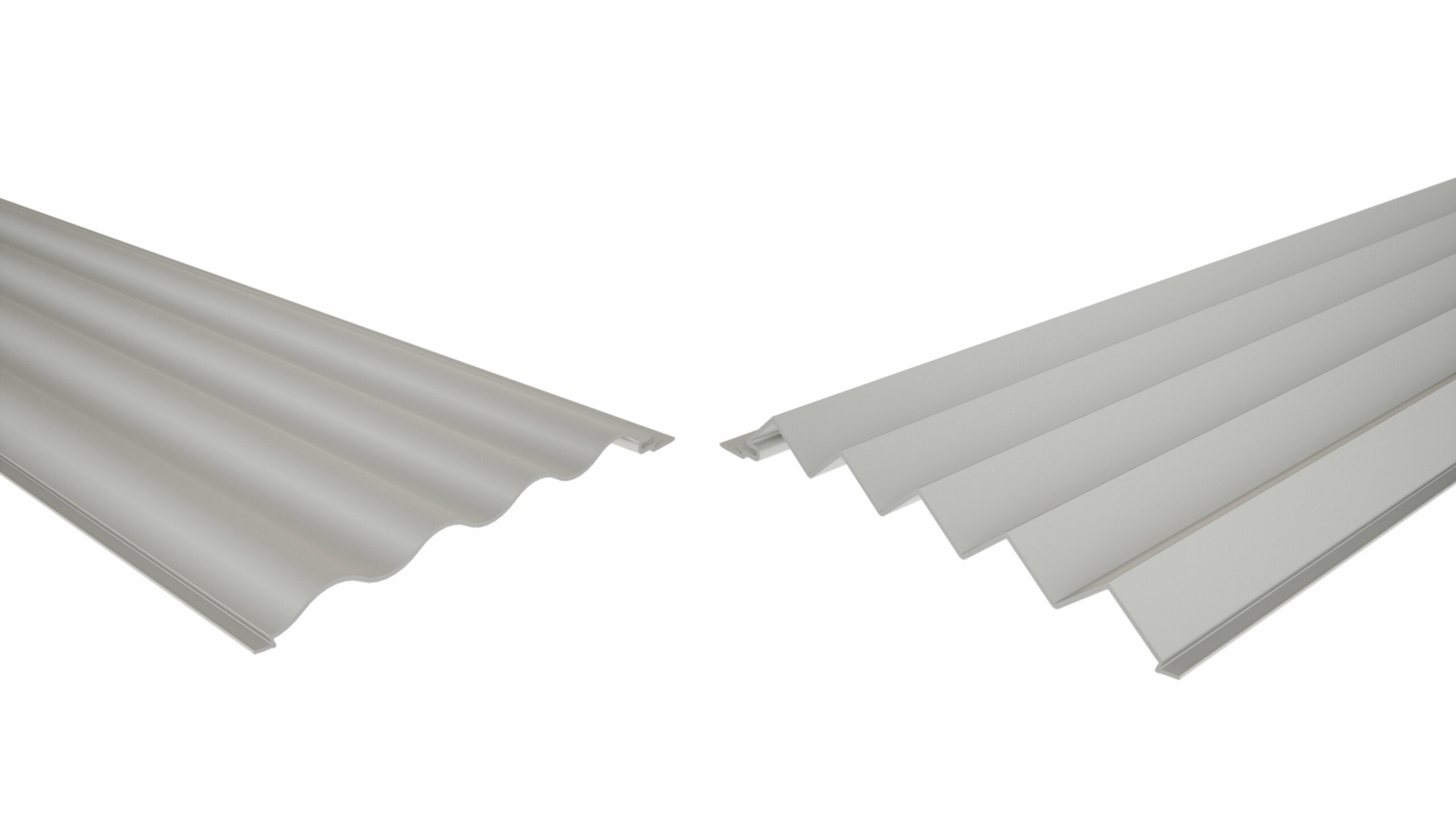 PREFA Strangpressprofil Welle und Zacke für Fassaden und Balkonverkleidungen.