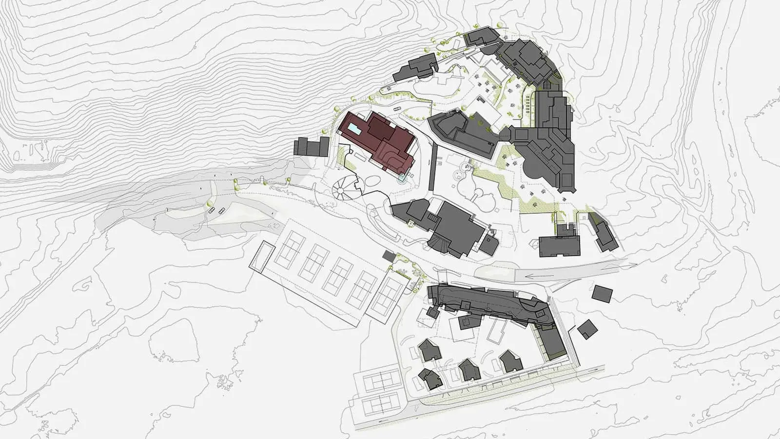 Lageplan der Hotelanlage mitten in Südtirol