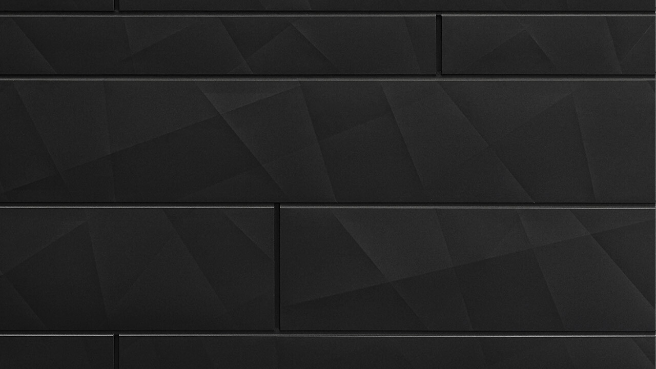 moderne Fassadenbekleidung aus Aluminium mit gekanteter Oberfläche in schwarz, Siding.X von PREFA
