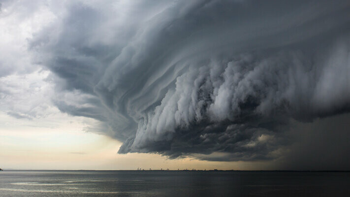 Prise de vue d'une tempête