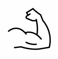 Dessin de bras musclé