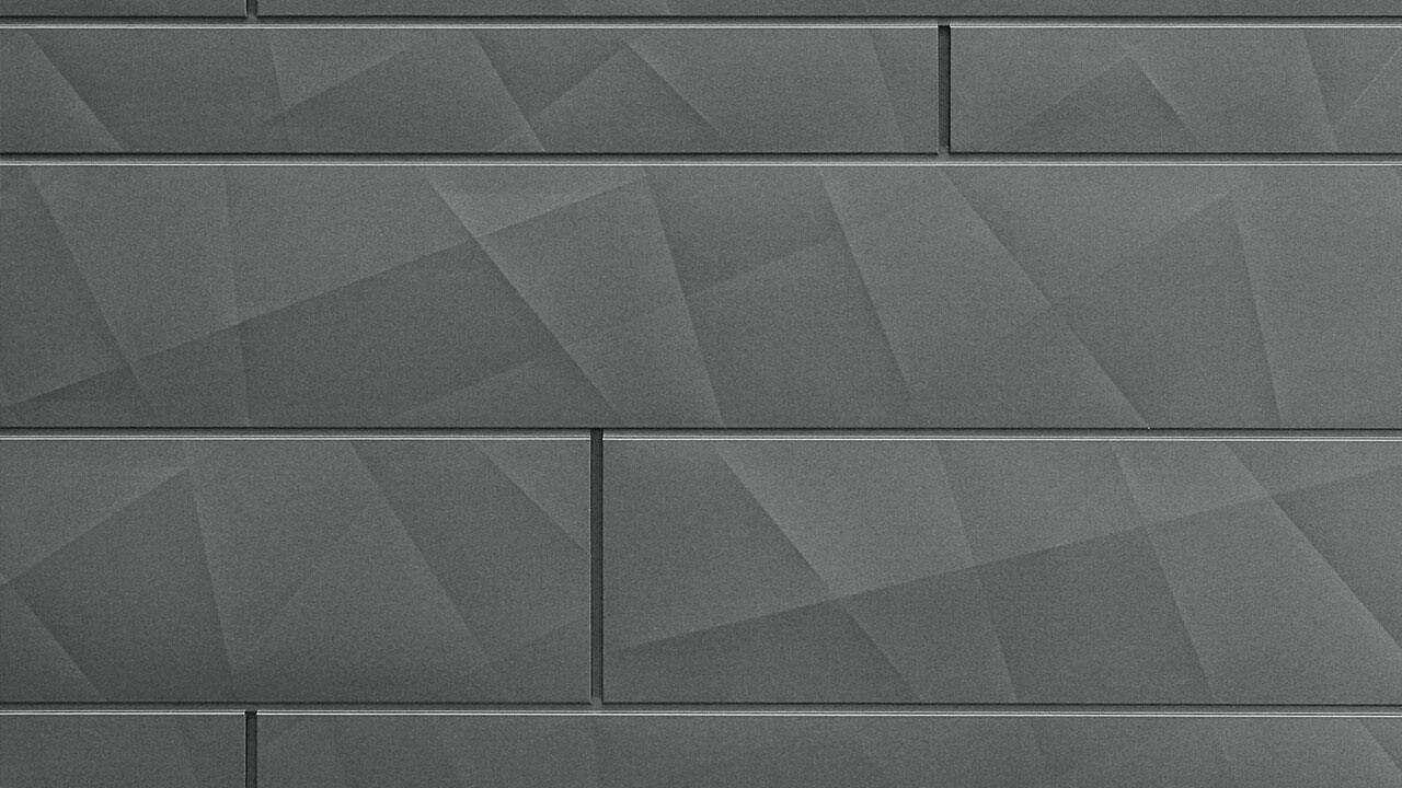 Detailaufnahme des neuen Produktes Siding.X von PREFA, moderne Fassadenverkleidung, Fassadenpaneel in hellgrau
