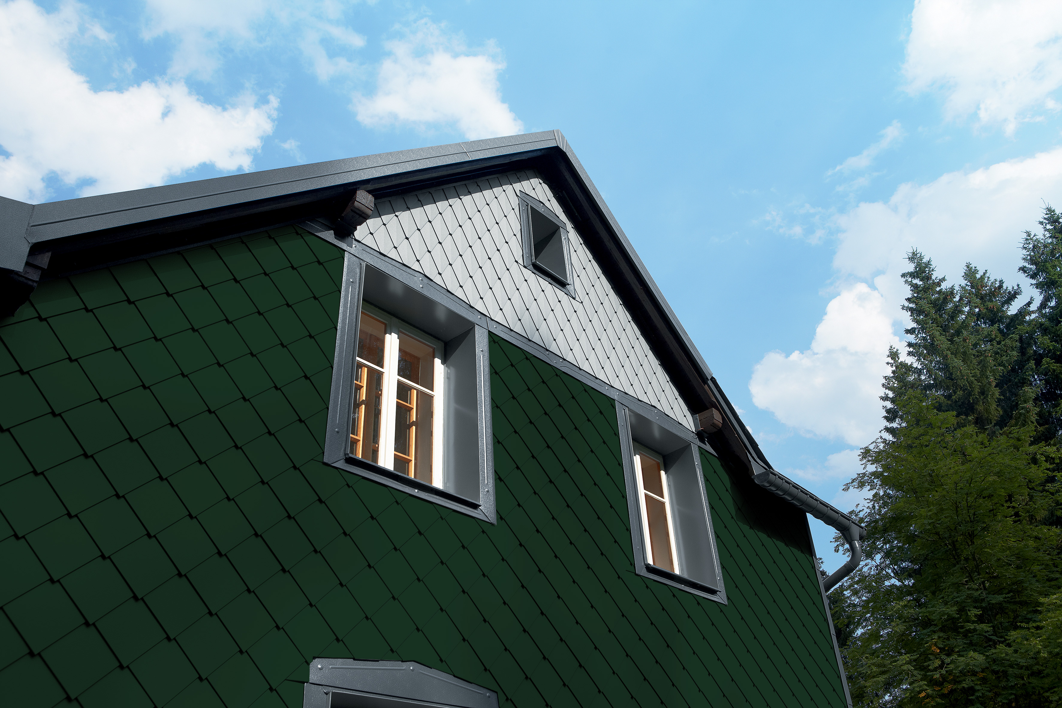 Referenze PREFA Sistemi per facciata Losanga 20 06 P.10 verde muschio