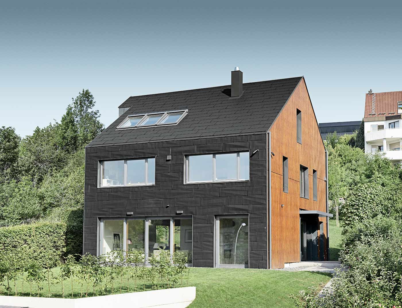 Referenze PREFA Sistemi per facciata FX.12 facciata 03 P.10 nero