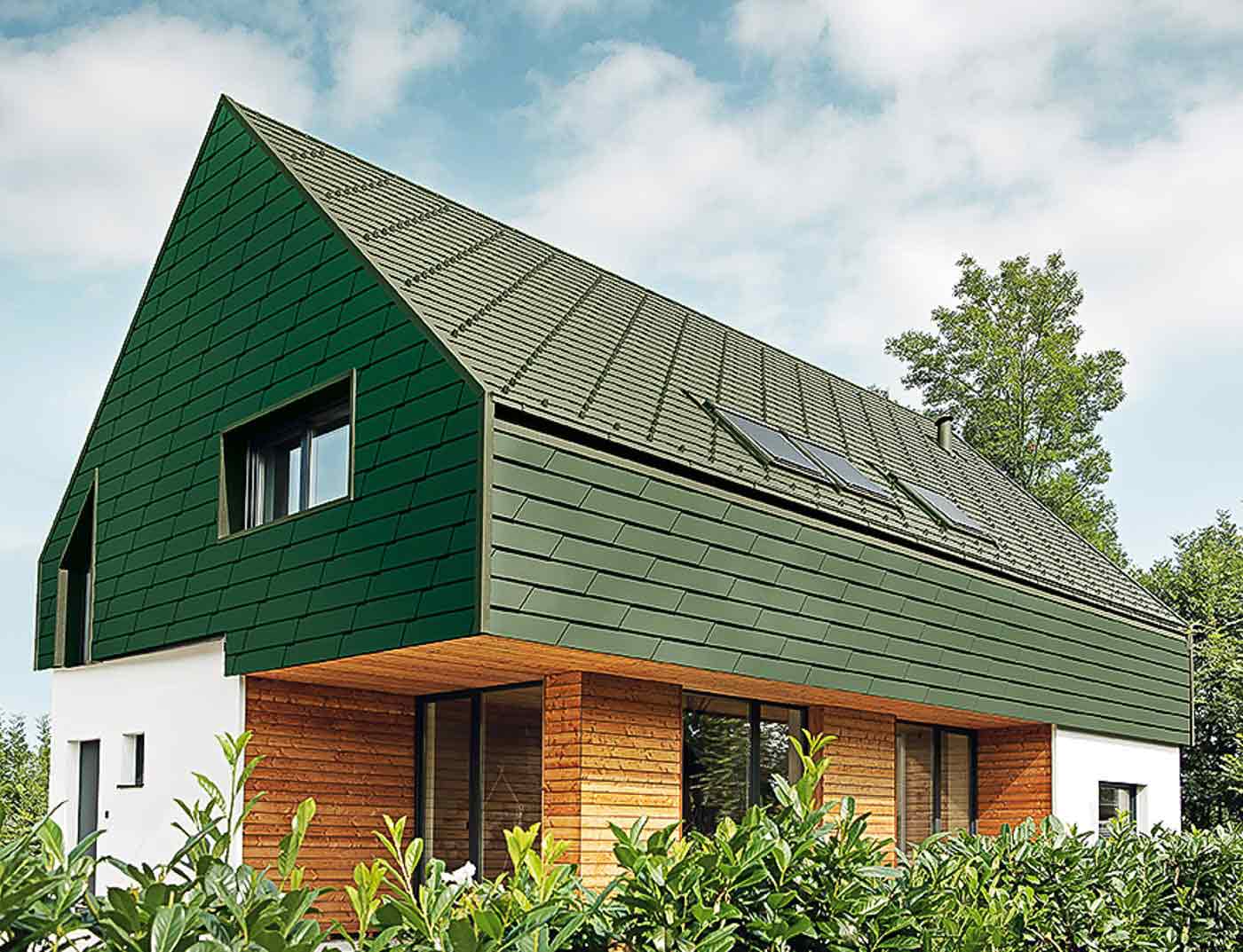 Referenze PREFA Sistemi per facciata Scandola XL 06 P.10 verde muschio