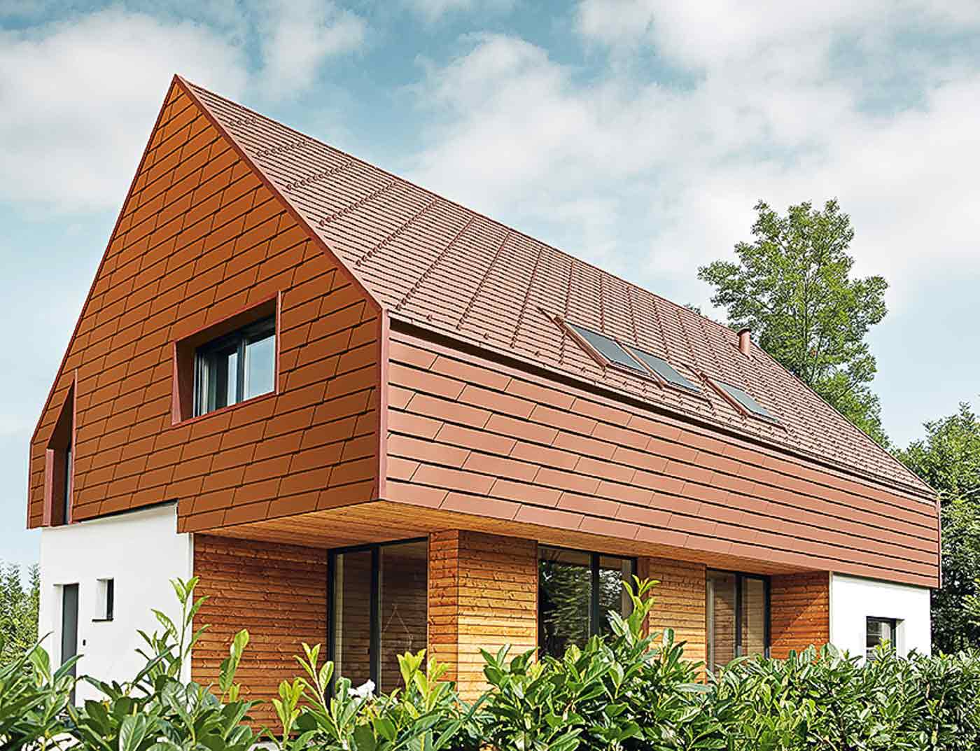 Referenze PREFA Sistemi per facciata Scandola XL 04 P.10 rosso cotto